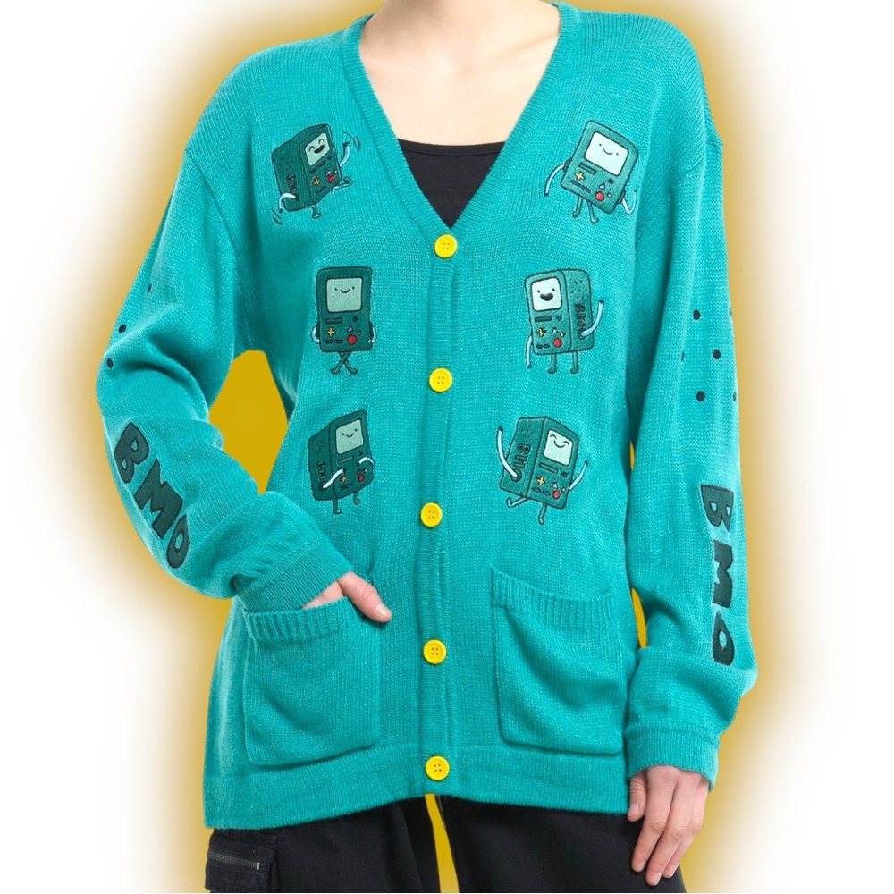 Cartoon Network Adventure Time BMO Poses Cardigan
